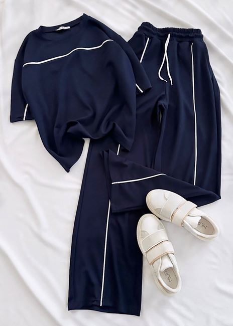 Lacivert Biye Emj Modal Takım