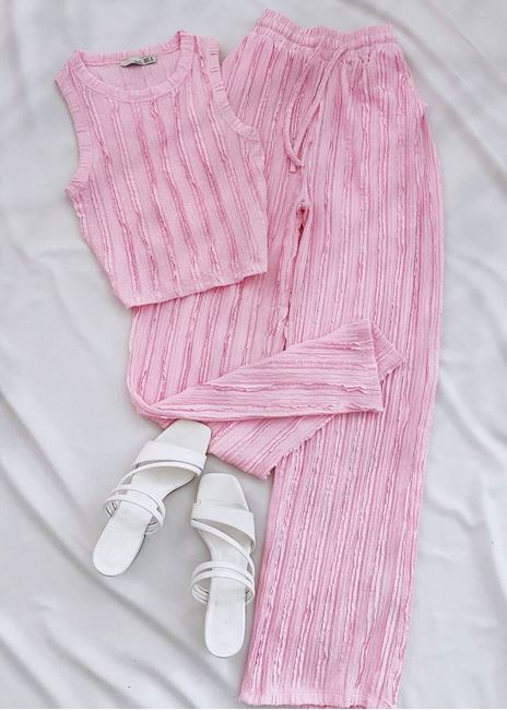 Pembe Halter Yaka Takım