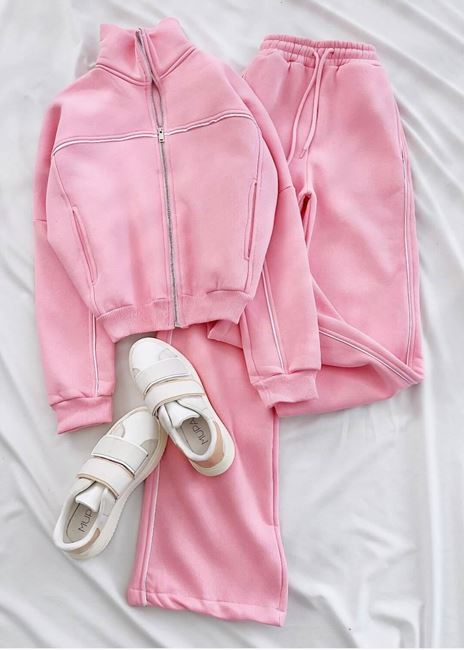 Pembe Biyeli Eşofman Takımı