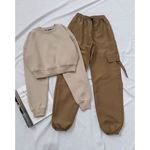 Bej Crop Sweat