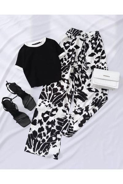 Siyah Basic Biyeli Crop