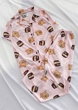Pembe Honey Kısa Kol Pijama Takımı