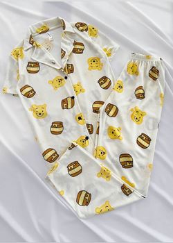 Sarı Honey Kısa Kol Pijama Takımı