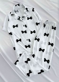 Beyaz Fiyonk Mdl Pijama Takımı
