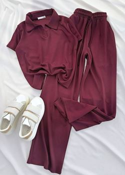 Bordo Mdl Polo Yaka Takım