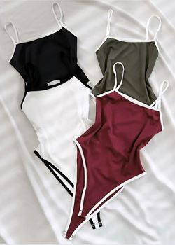 Yeşil Biyeli Bodysuit