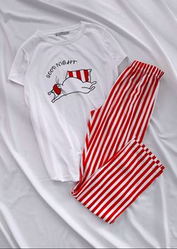 Beyaz Night Pijama Takımı