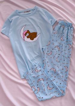 Mavi Ay Pijama Takımı