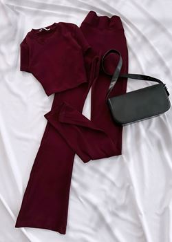 Bordo Brsh Tayt Takım