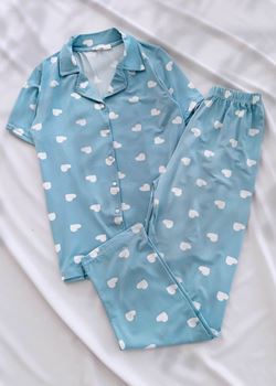 Mavi Kalp Milan Pijama Takımı
