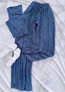 Lacivert Halter Yaka Takım