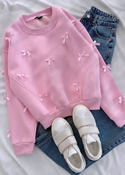 Pembe Fiyonk Detay Sweat