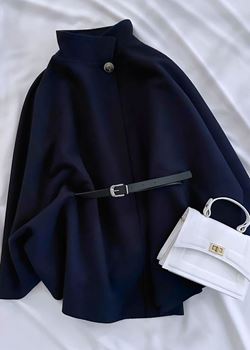 Lacivert Kemer Detay Kaşe Panço