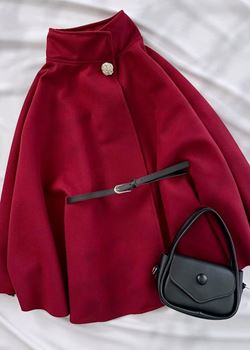 Bordo Kemer Detay Kaşe Panço