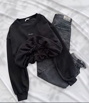 Siyah Studio Büzgü Sweat
