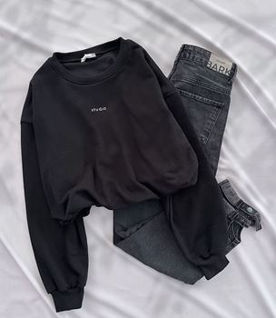 Siyah Studio Büzgü Sweat