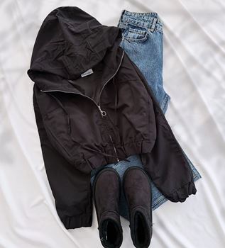 Siyah Astarlı Bomber Ceket