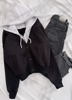 Siyah Mlnj  3 İplik Ceket