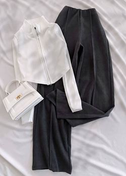 Antrasit Selanik Çimalı Pantolon