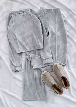 Gri Ters Dikiş Takım