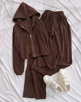 Kahverengi Polar Bel Stoperli Takım