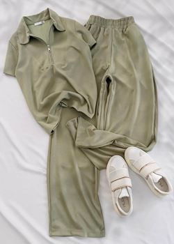 Yeşil Fermuar Detay Oysh Takım