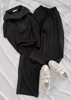 Siyah Şerit Polo Yaka Modal Takım