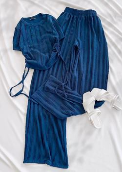 Lacivert YS  Yan Büzgü Takım