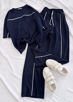 Lacivert Biye Emj Modal Takım