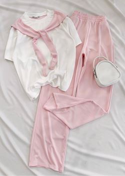 Pembe Atkı Detay Modal Takım