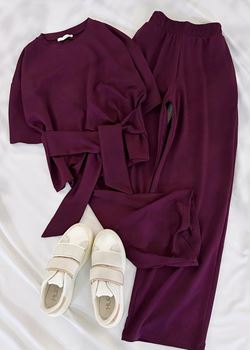 Bordo Ön Bağlama Detay Modal Takım