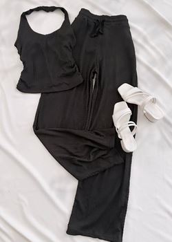 Siyah Boyun Geçme Detay Takım