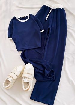 Lacivert Boxer Biye Detay Takım