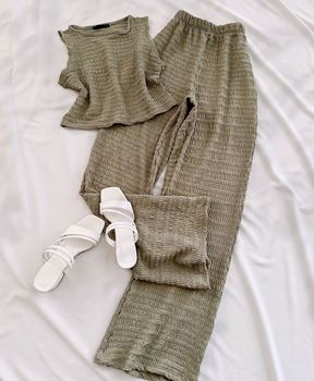 Yeşil Atlet Crop Pantolon Takım