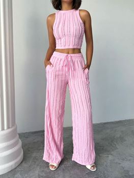 Pembe Halter Yaka Takım