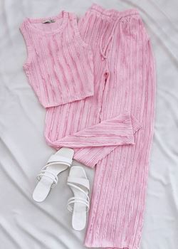 Pembe Halter Yaka Takım