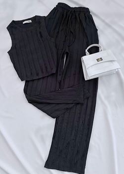 Siyah Halter Yaka Takım